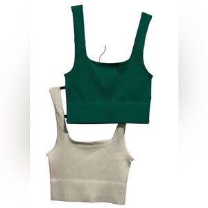 NWOT S/M Zenana Outfitters Fitted Crop Tank Tops